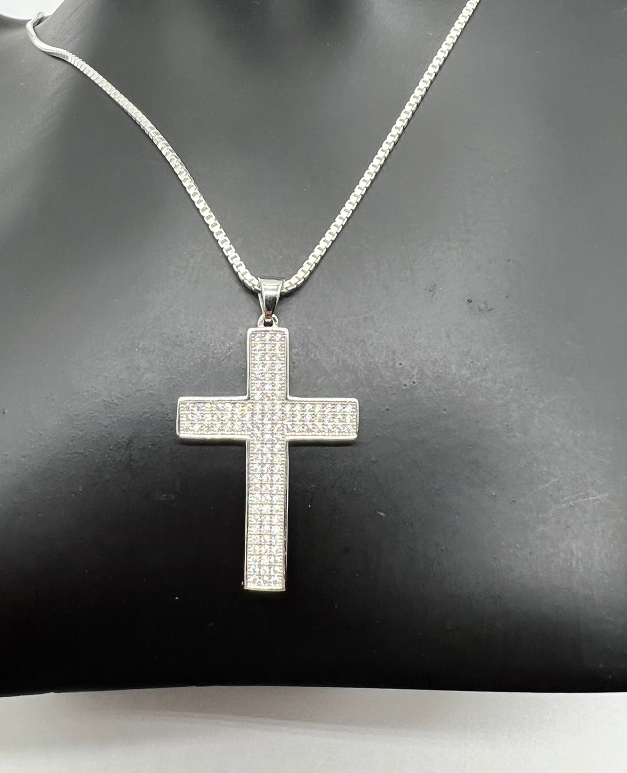 Small Flooded Cross, .925 Real Silver