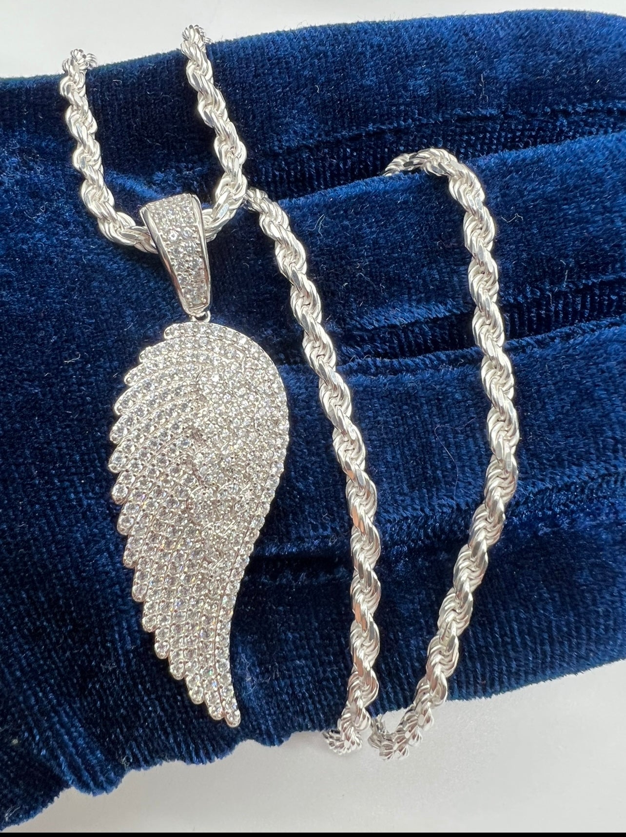 Flooded Angel Wing, .925 Real Silver