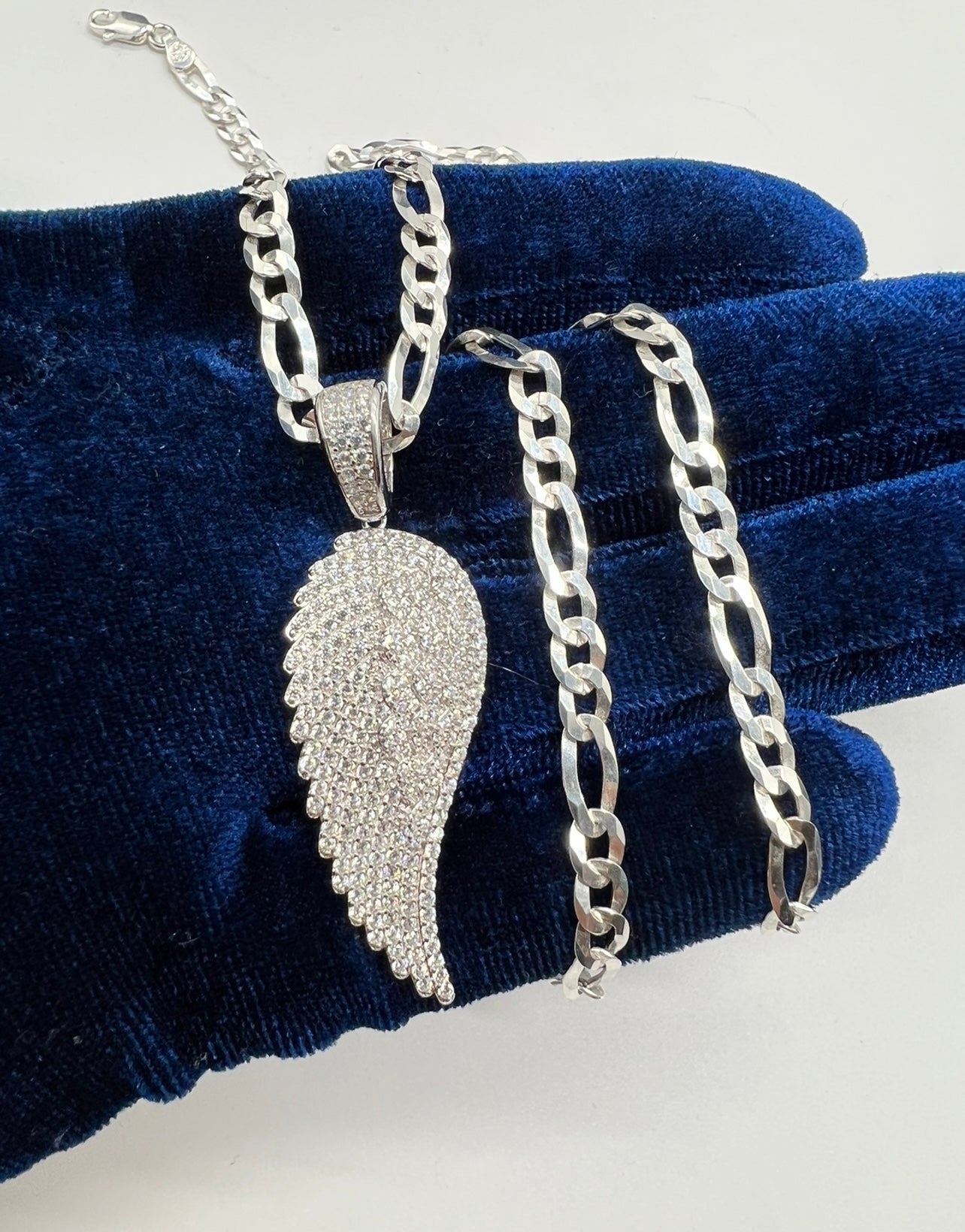 Flooded Angel Wing, .925 Real Silver