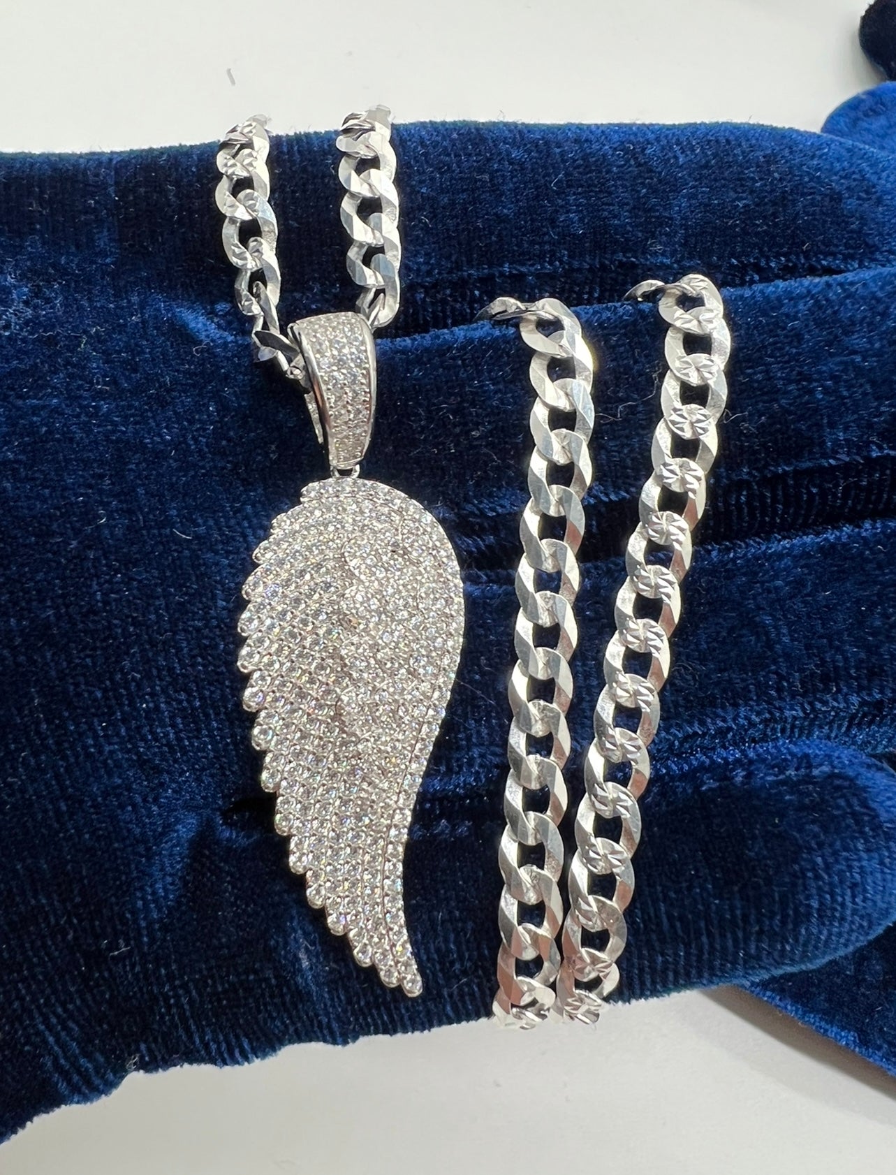Flooded Angel Wing, .925 Real Silver