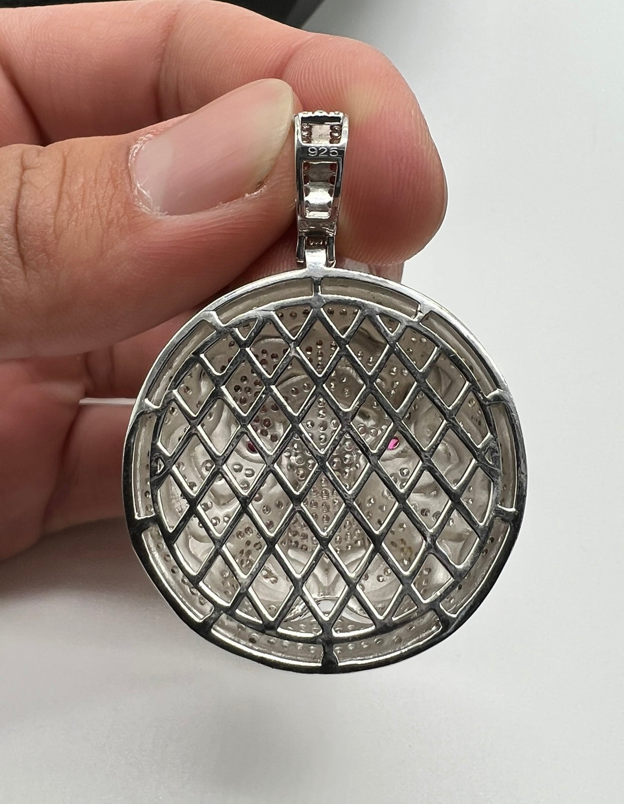 Emerald Eye Tiger w Enamel, .925 Real Silver