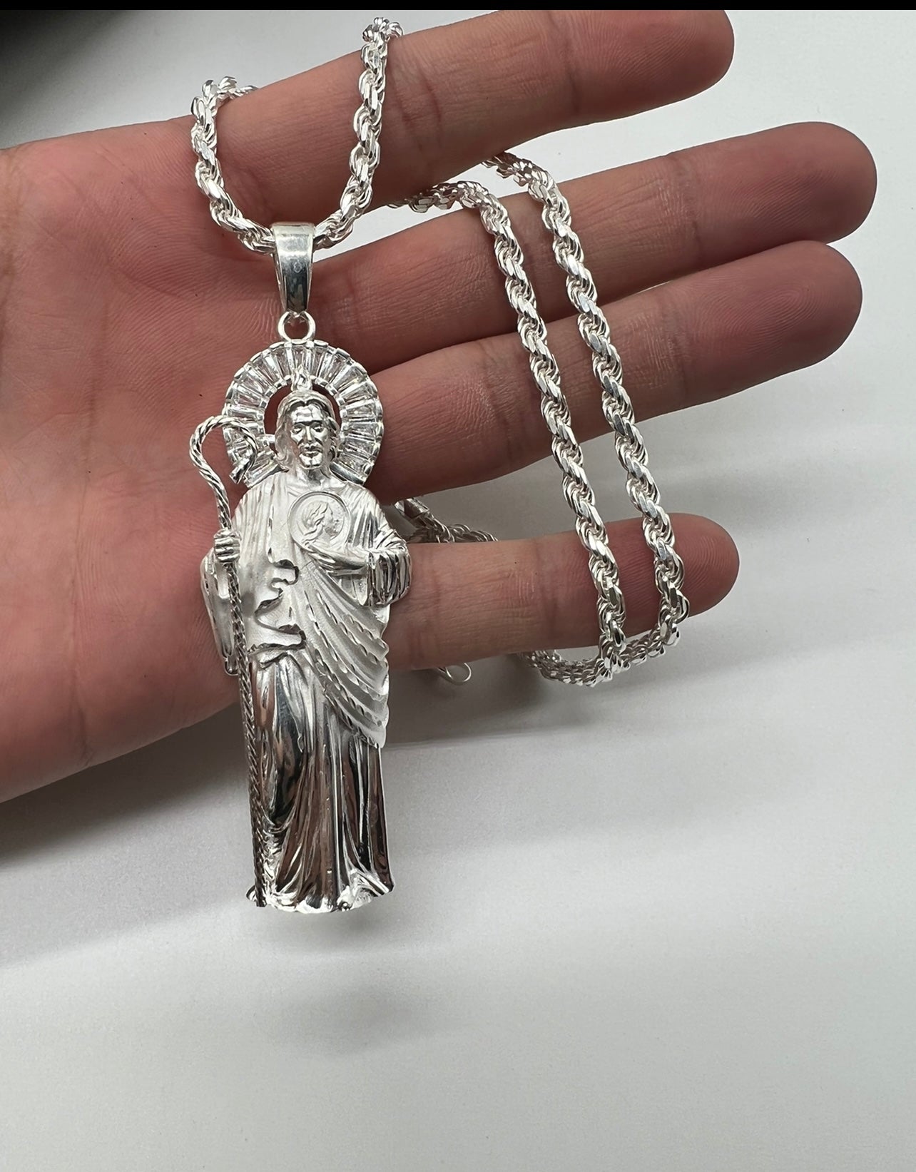 3d San Judas XL, .925 Real Silver