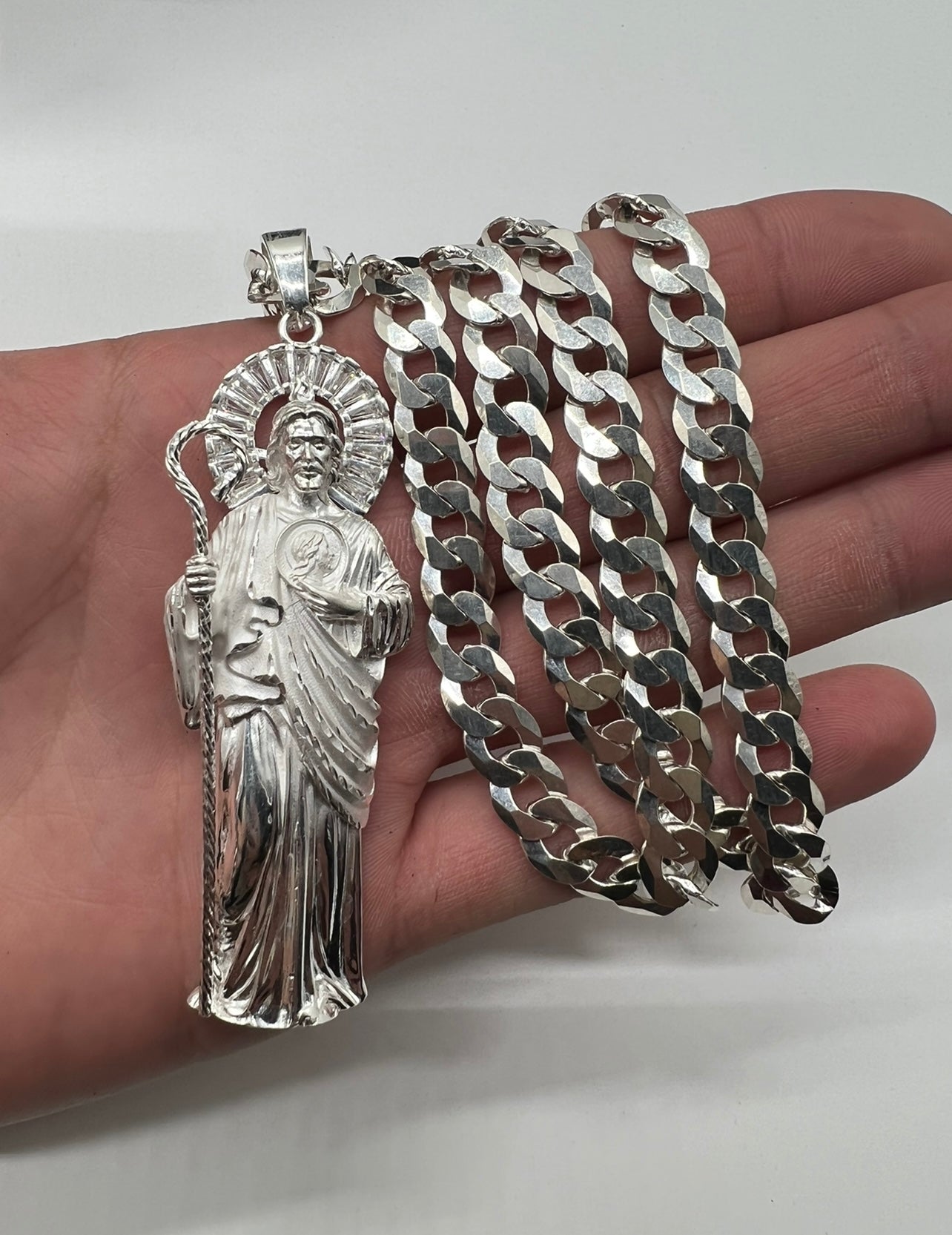 3d San Judas XL, .925 Real Silver