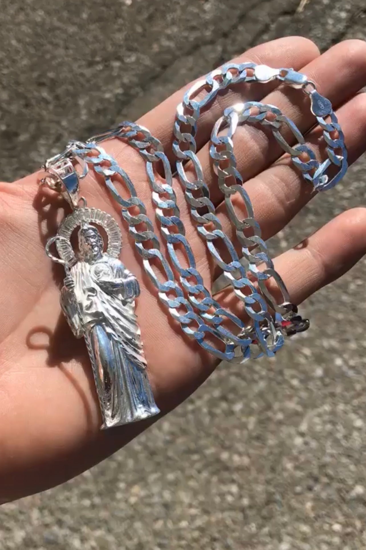3d San Judas XL, .925 Real Silver