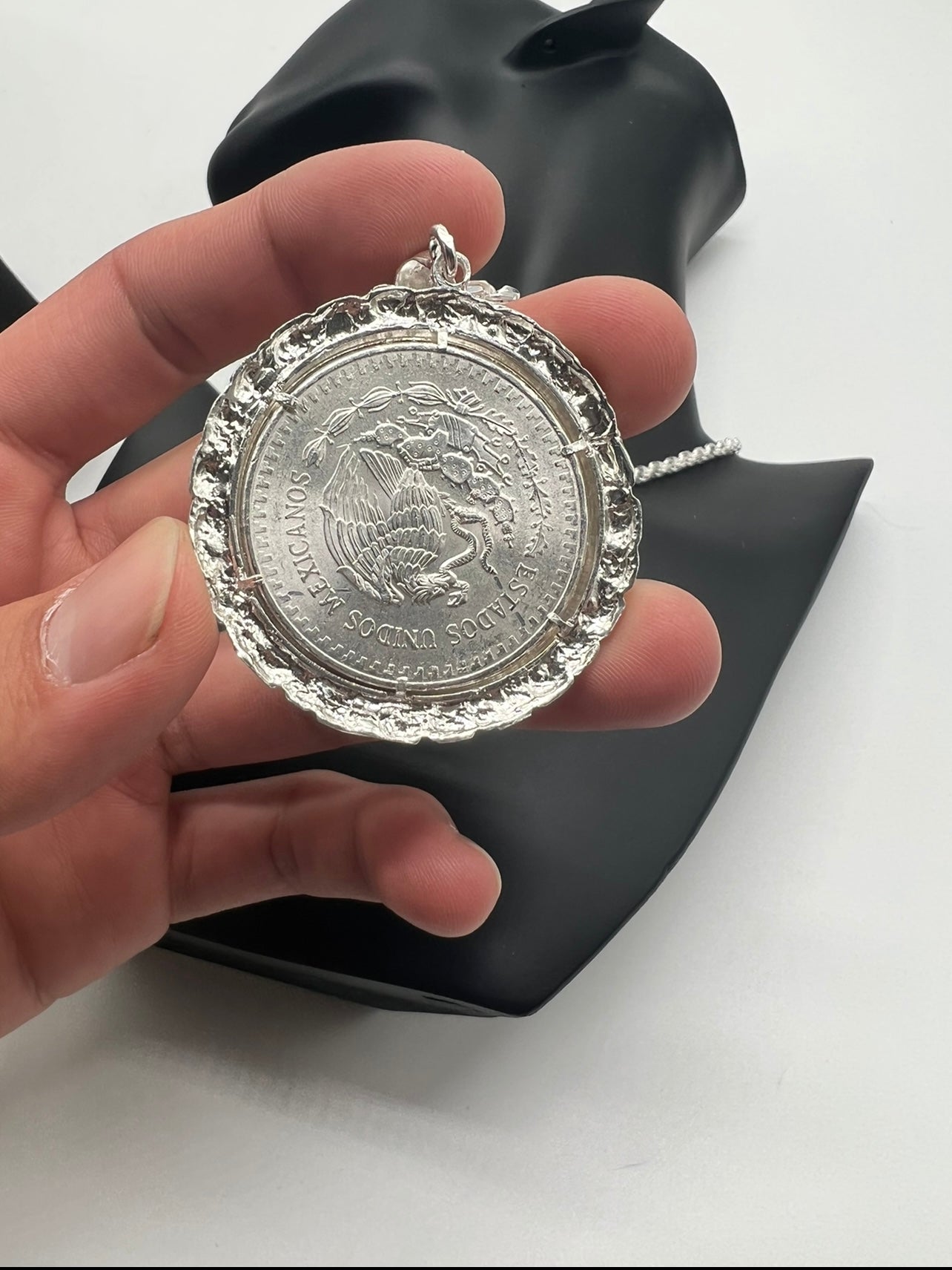 Nugget Bezel Centenario, .925 Real Silver
