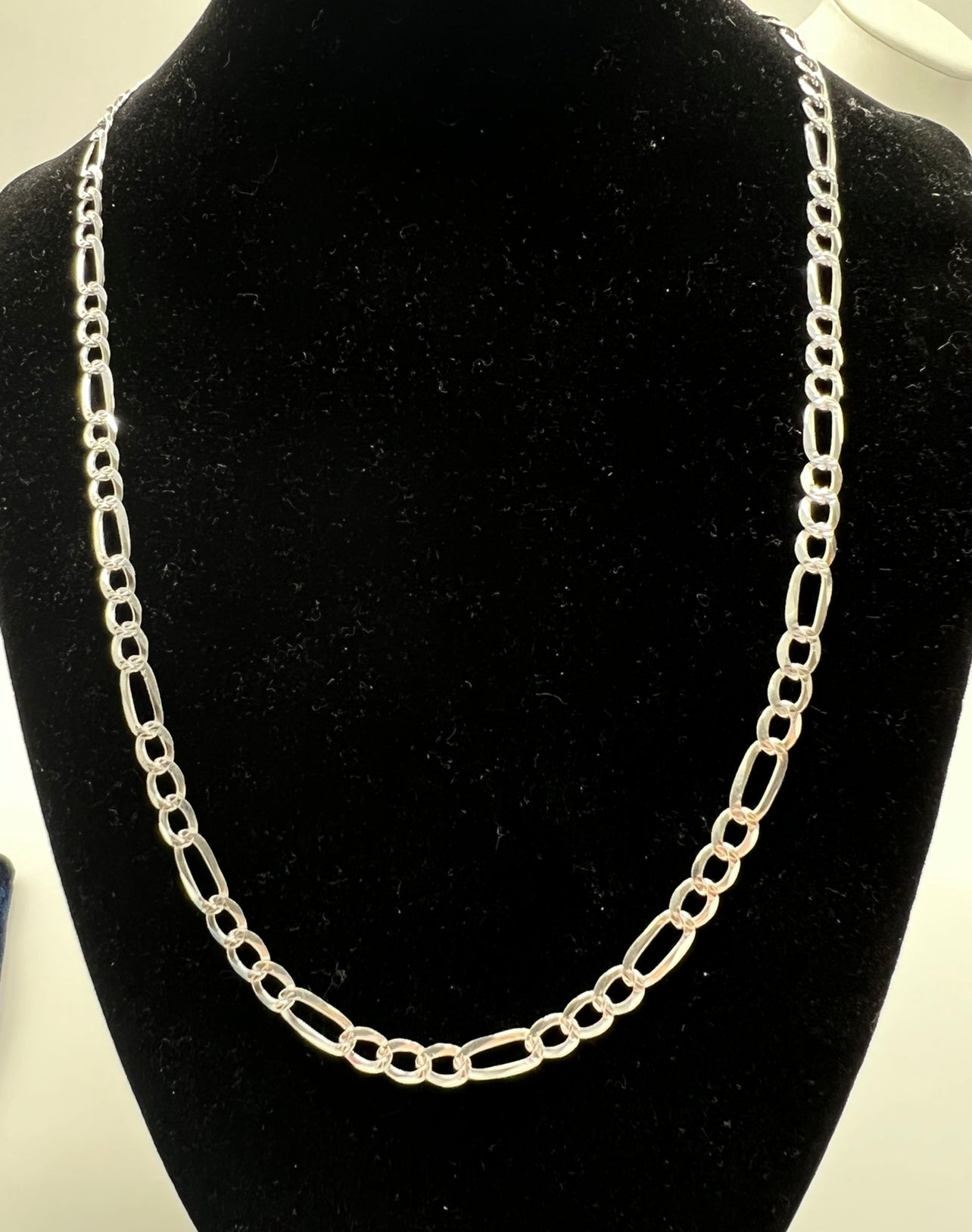 5mm Figaro Chains, .925 Real Silver