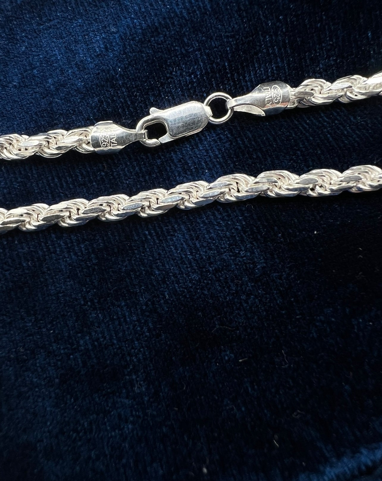 5mm Rope Chains, .925 Real Silver
