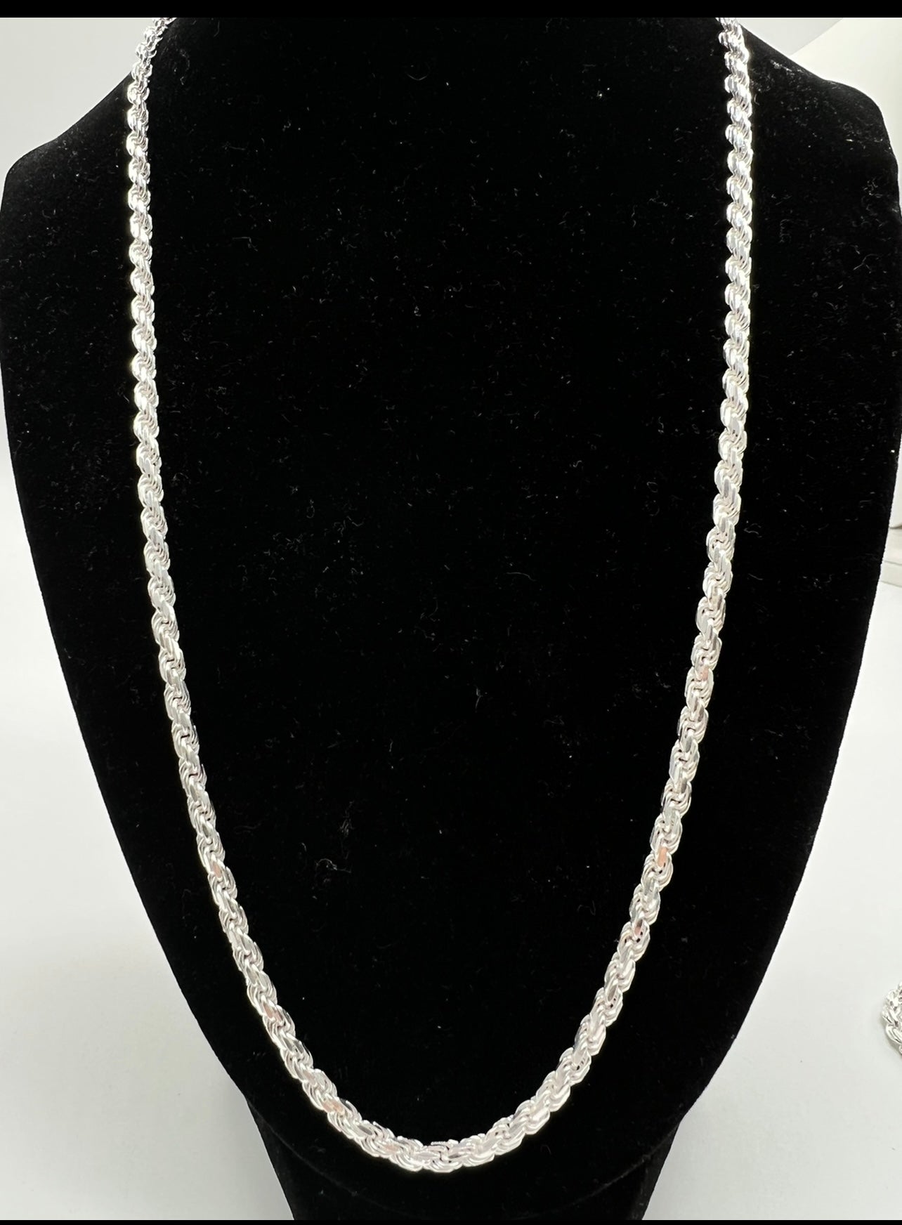 5mm Rope Chains, .925 Real Silver