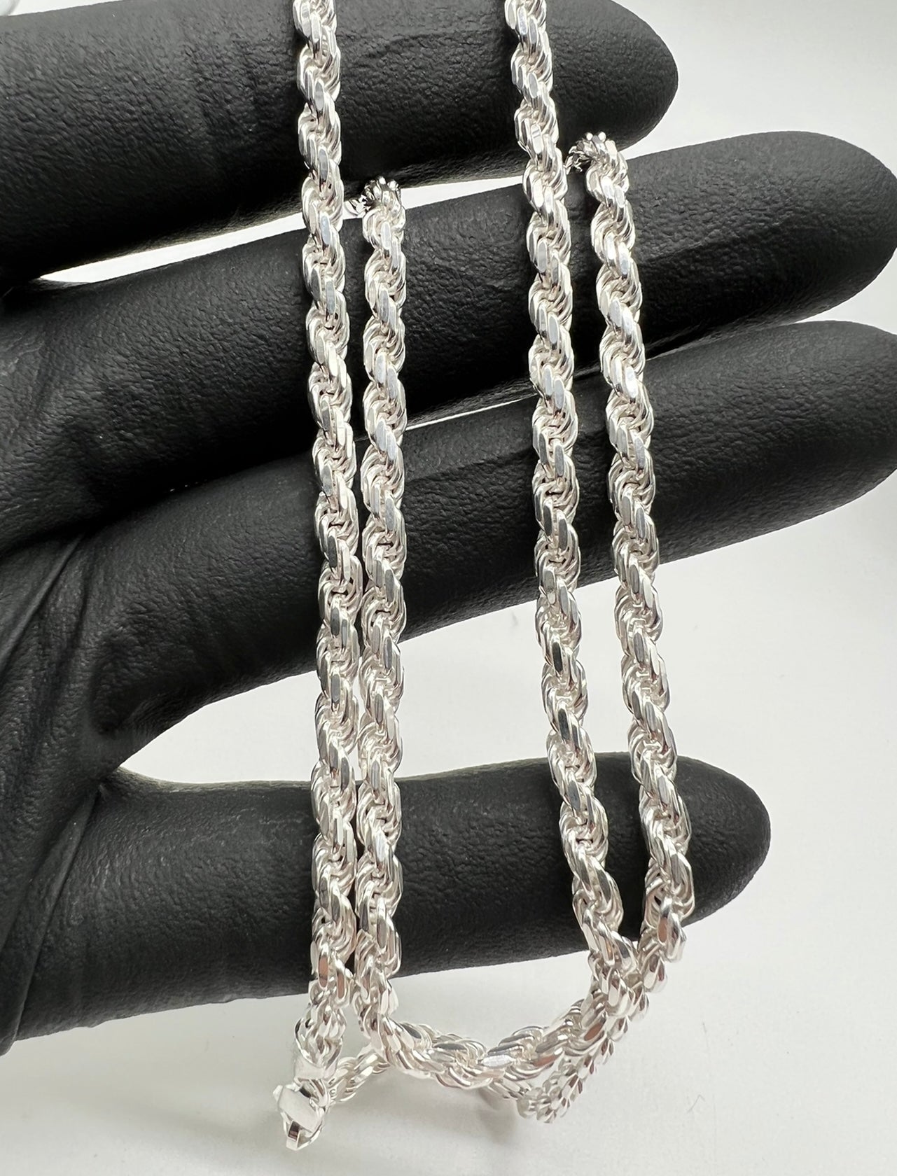 5mm Rope Chains, .925 Real Silver