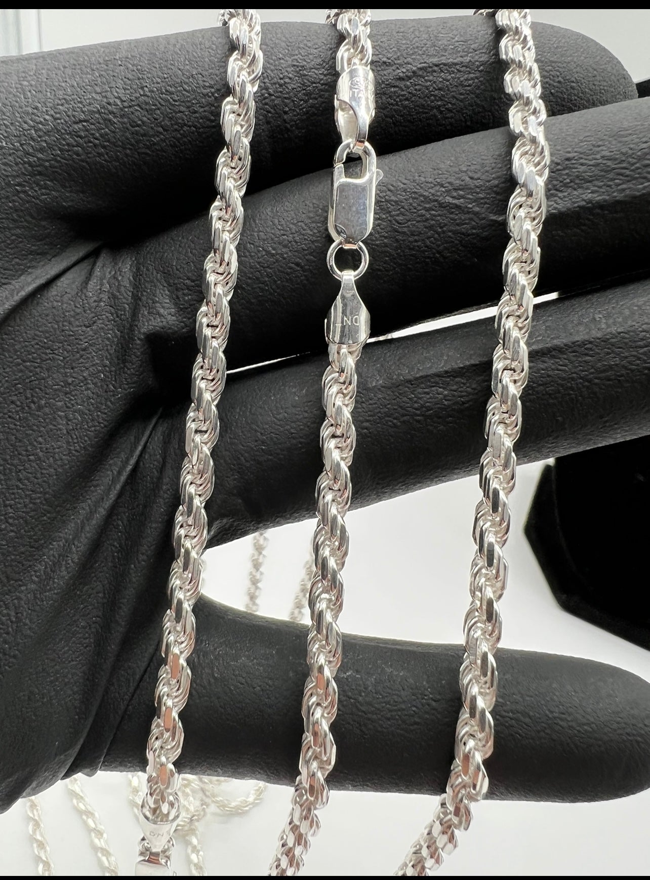 5mm Rope Chains, .925 Real Silver