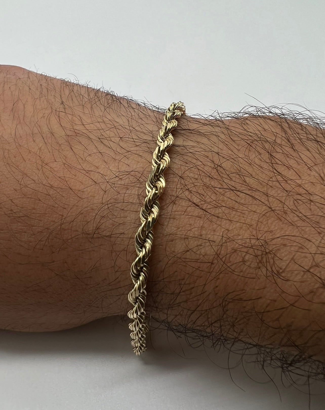5mm Rope Bracelet, 14k Real Gold