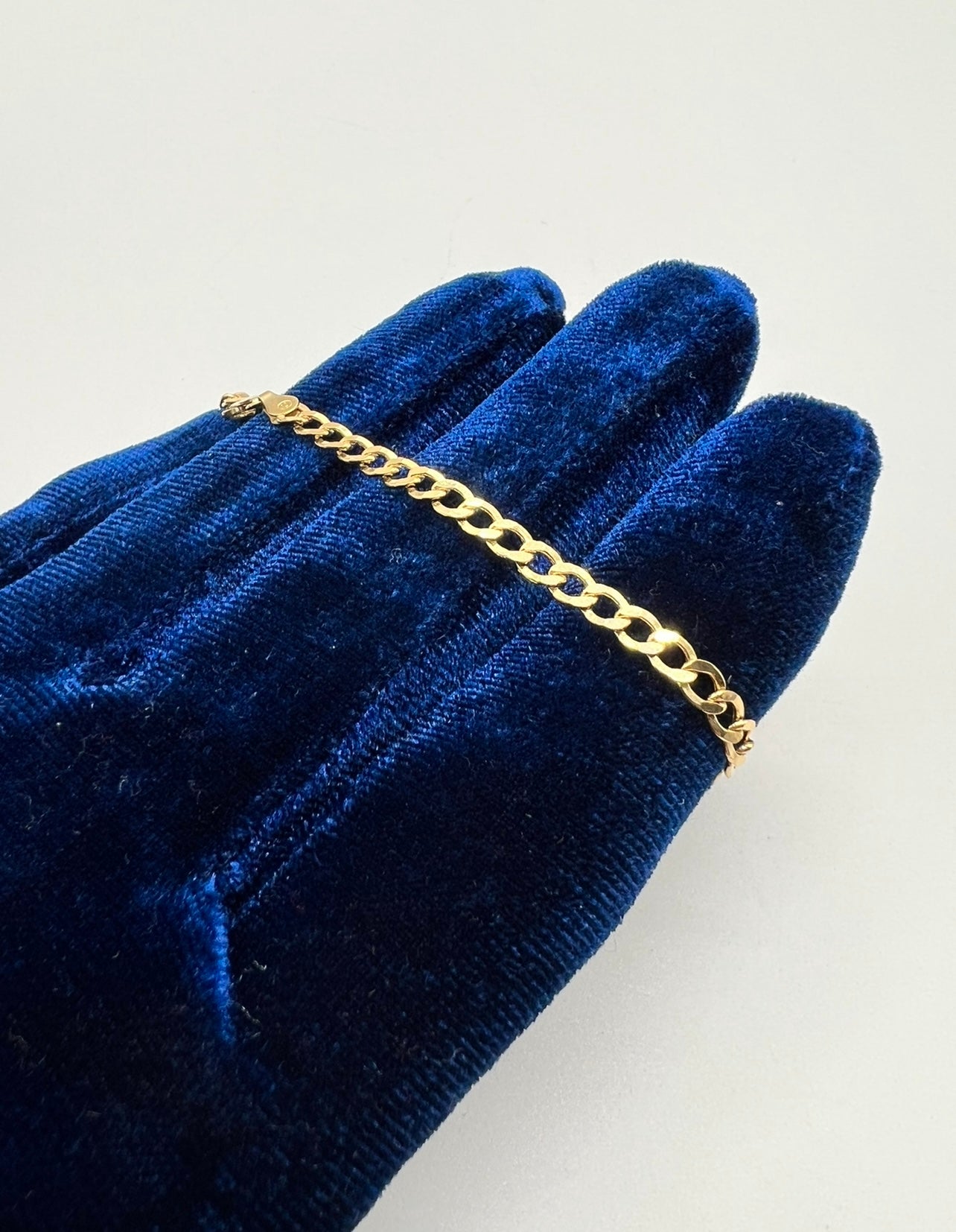 3.5mm Cuban Bracelet, 14k Real Gold