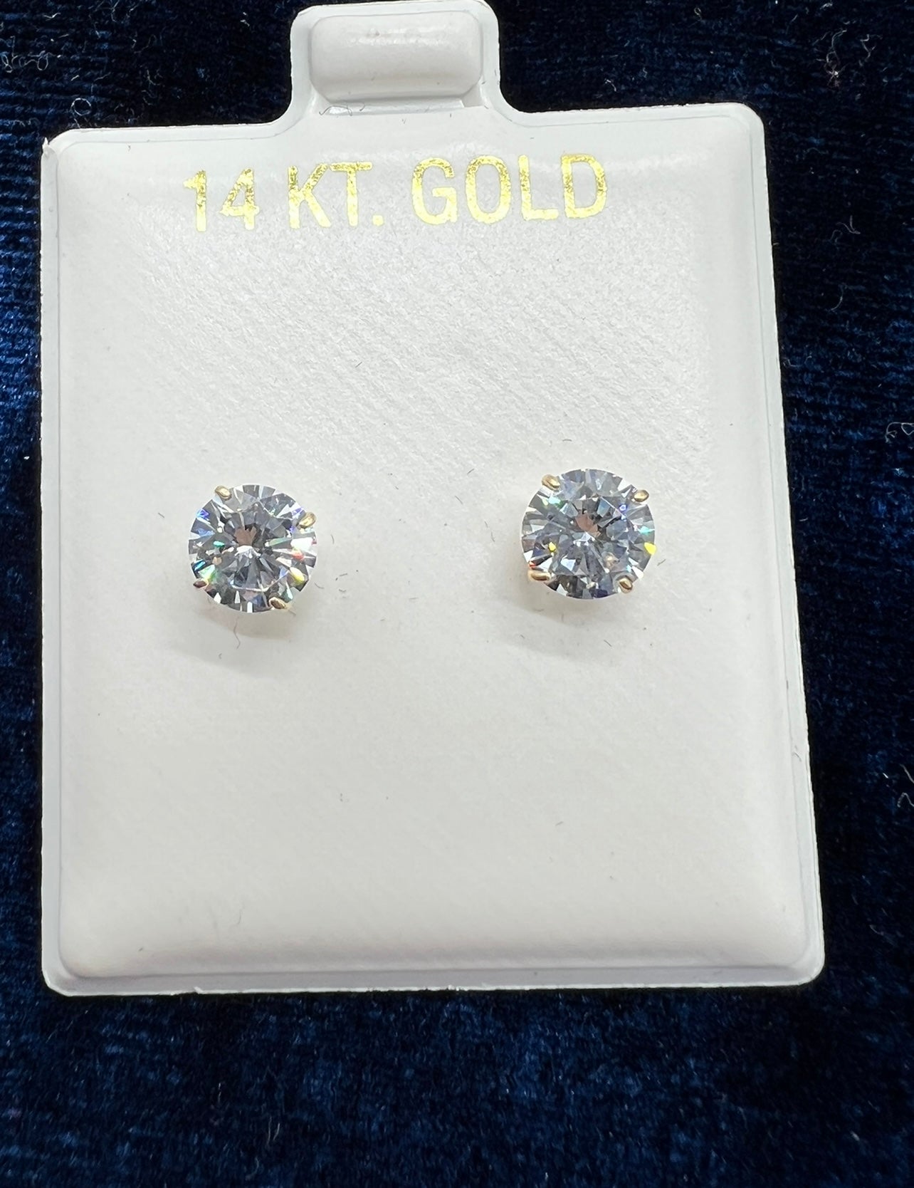 5.5mm 14k Real Gold Earring Studs
