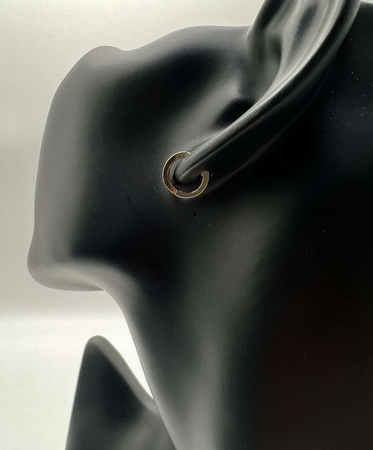 Small 14k Real Gold Plain Hoops