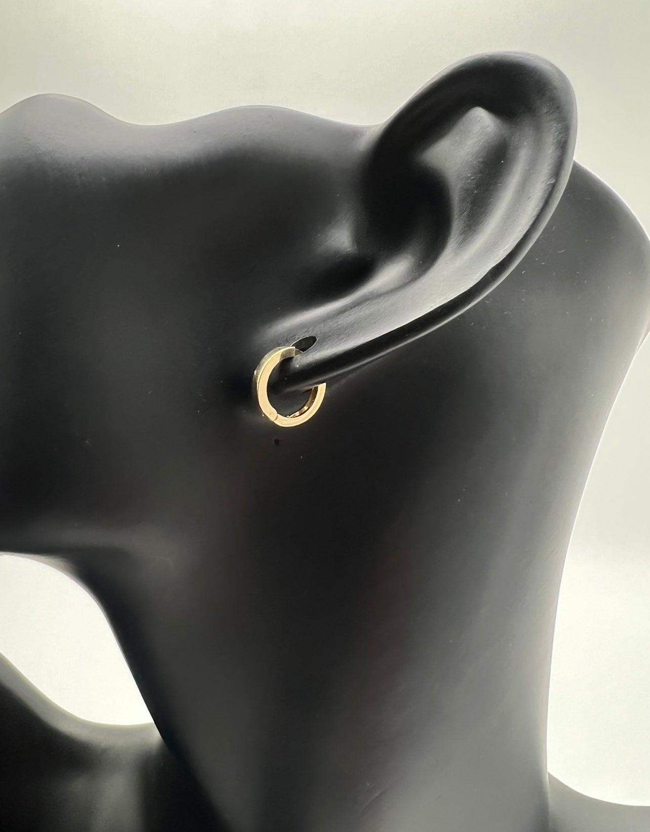 Small 14k Real Gold Plain Hoops