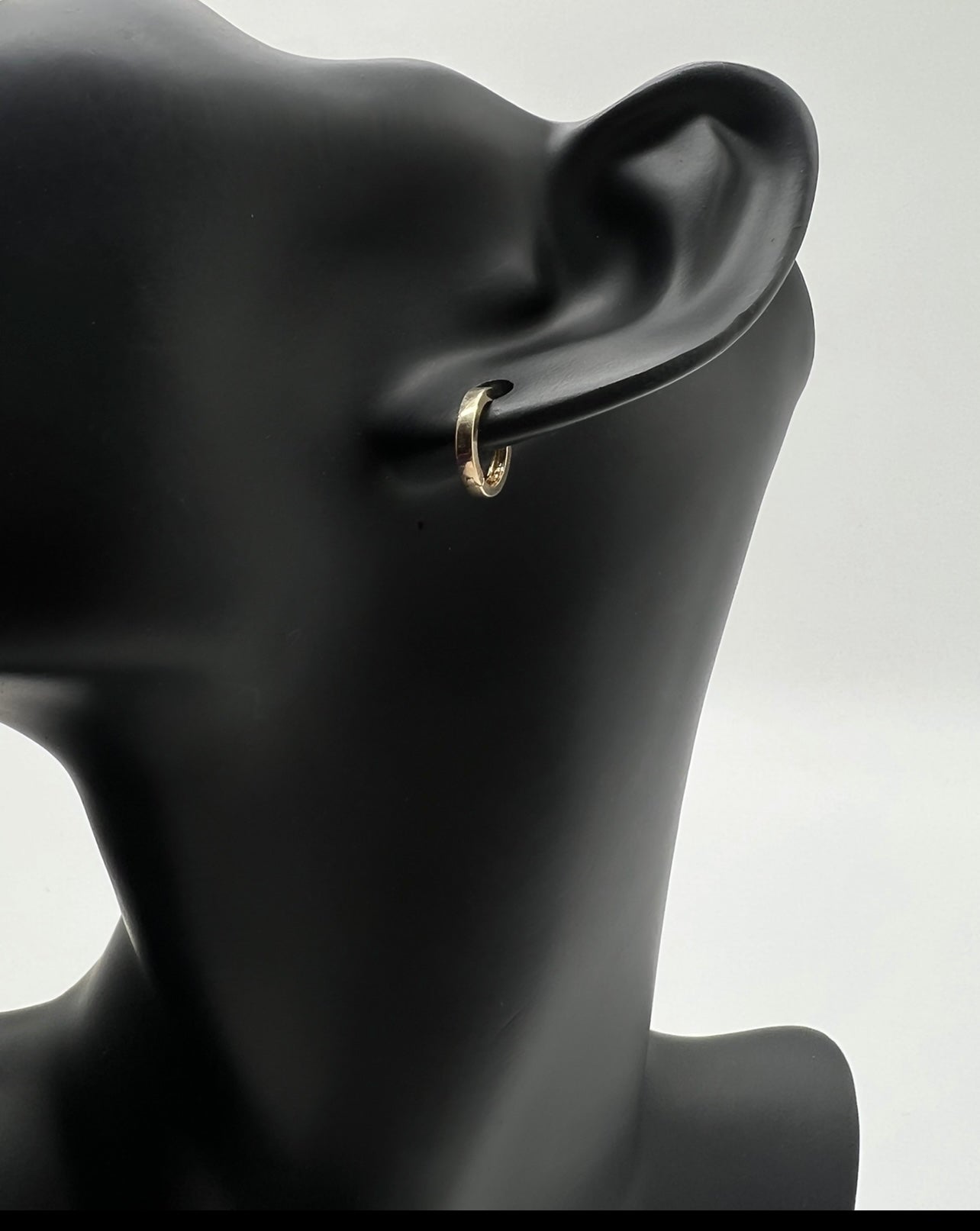 Small 14k Real Gold Plain Hoops