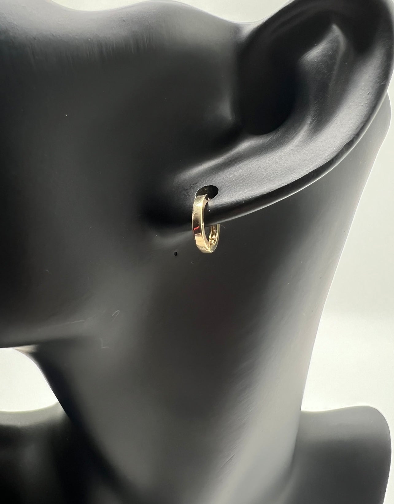 Small 14k Real Gold Plain Hoops
