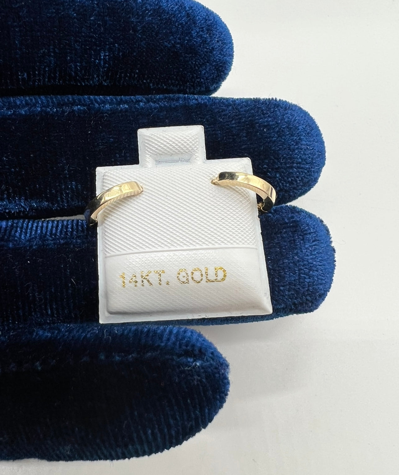 Small 14k Real Gold Plain Hoops