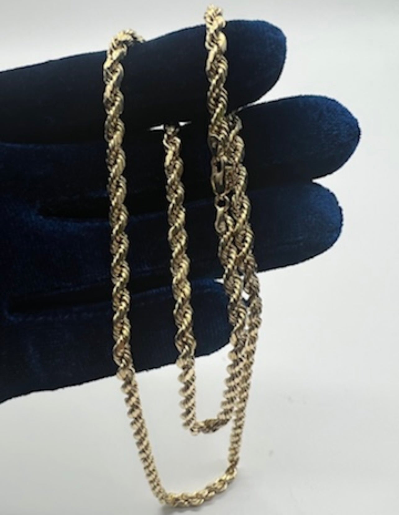 4mm 24inch Rope Chain 14k Real Gold