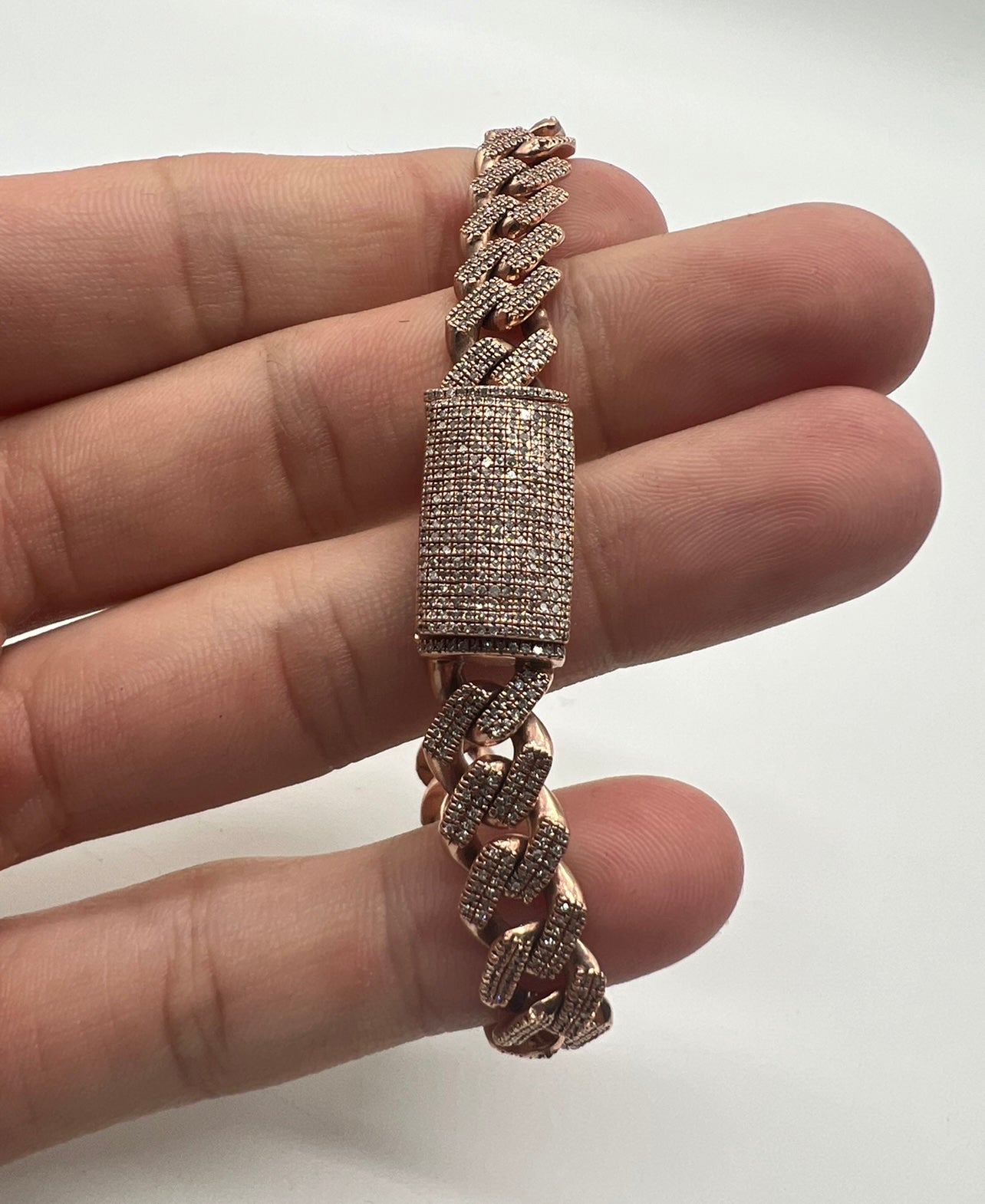 10k Rose Gold Real Natural Diamond Bracelet!!