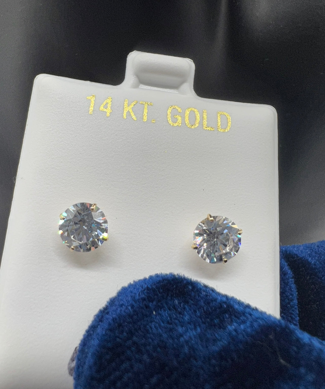 14k Real Gold 6mm Earrings studs