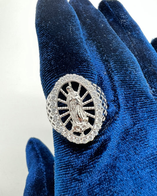 REAL .925 Silver Virgen Mary Ring