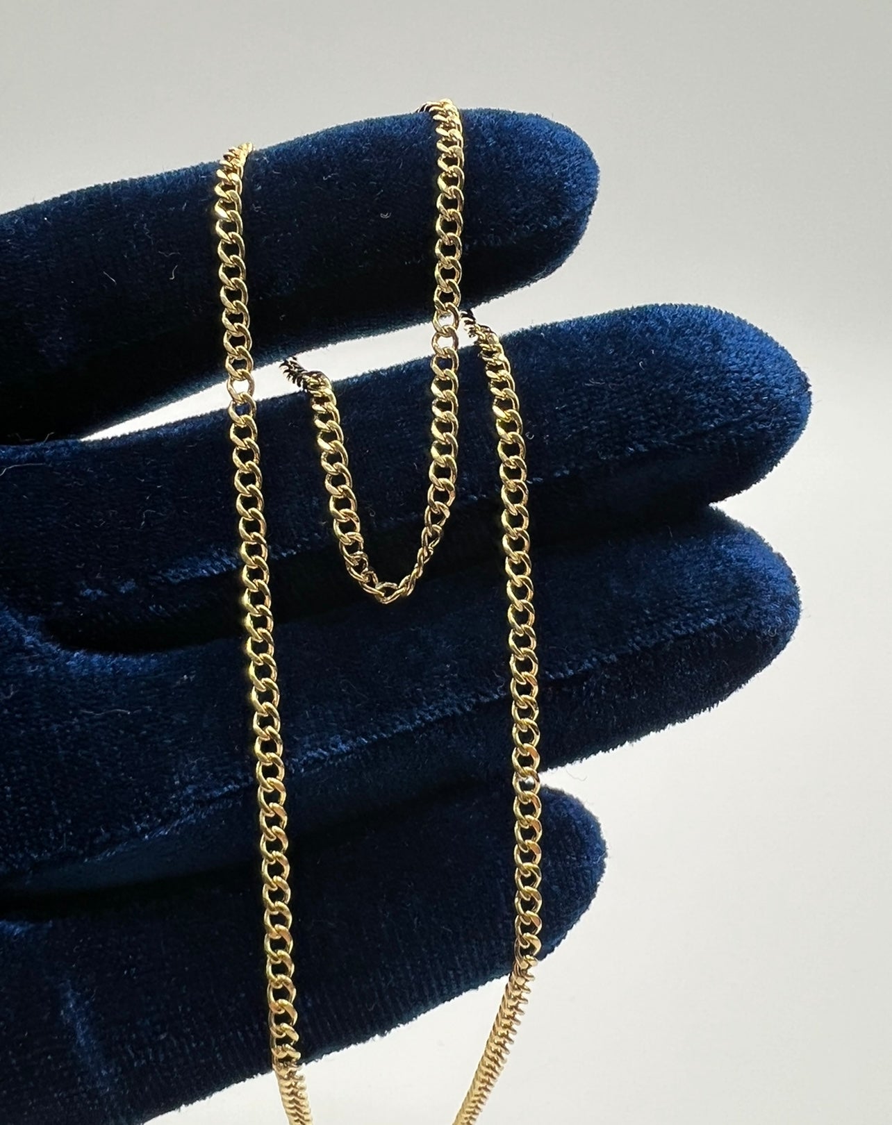2.5mm mini cuban 14k Real Gold