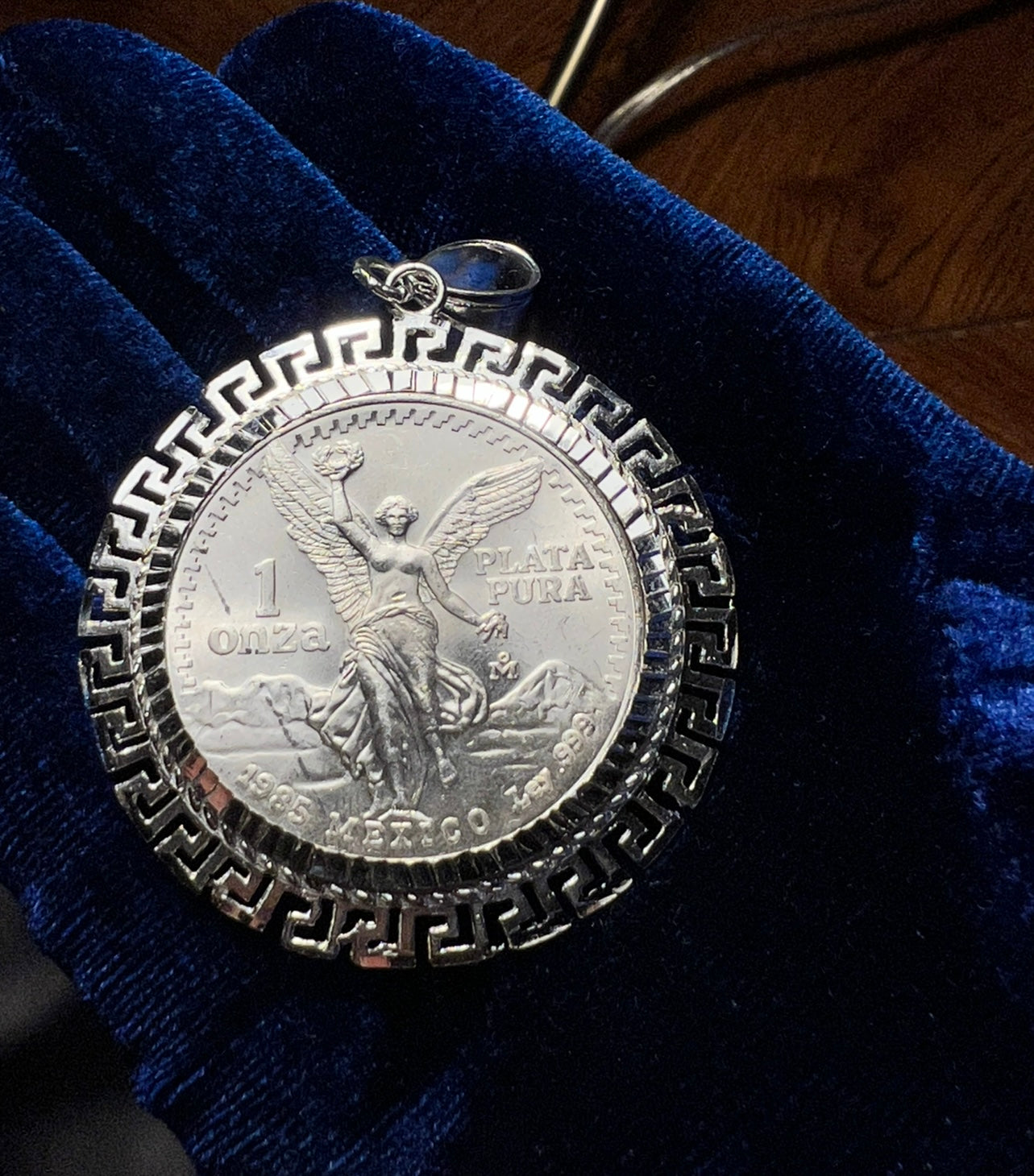 Real silver Centenario open Versace Style Bezelš„¶
