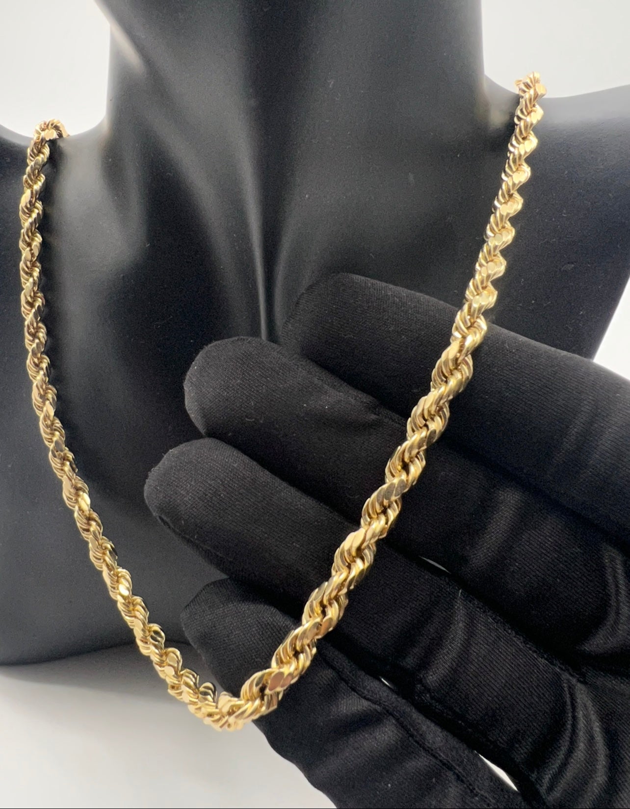6mm 14k Real gold Rope Chain