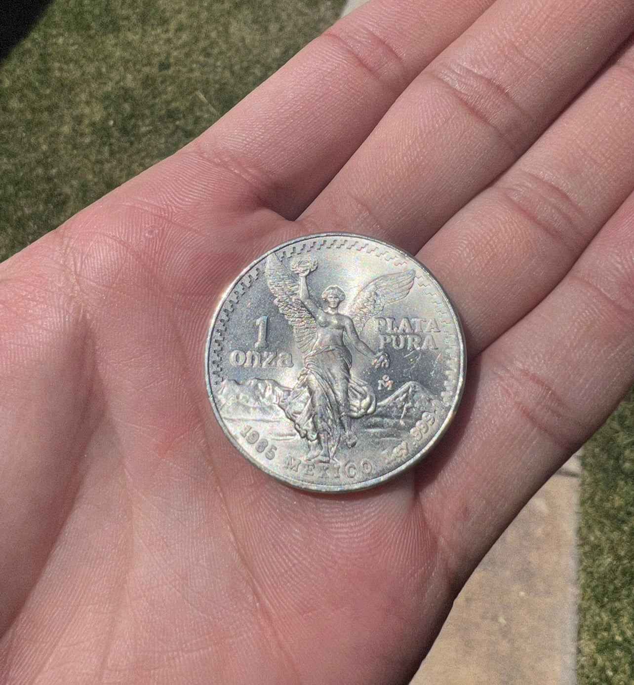 Pure .999 silver original Centenario Coin only NO Bezel