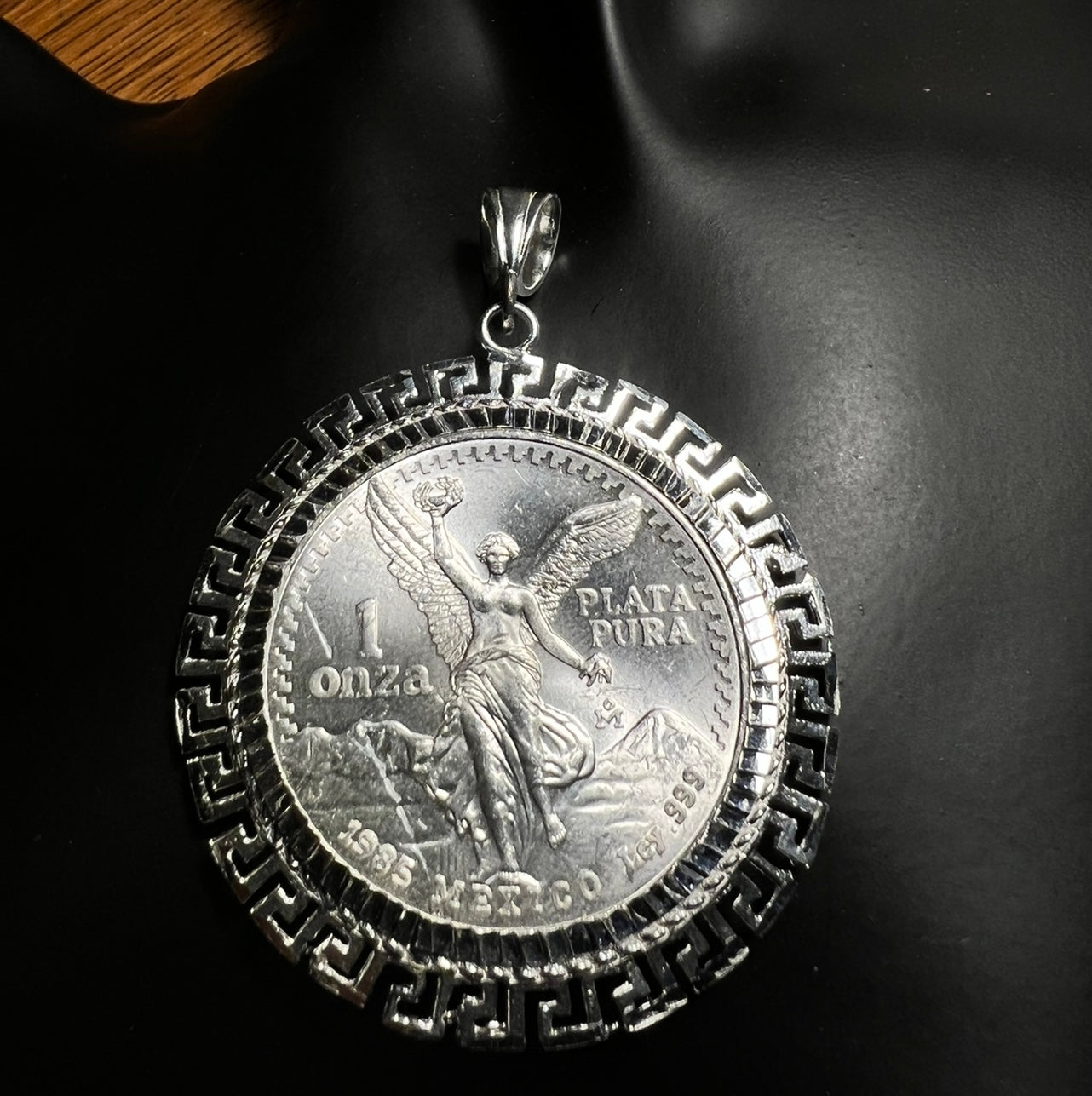 Real silver Centenario open Versace Style Bezelš„¶