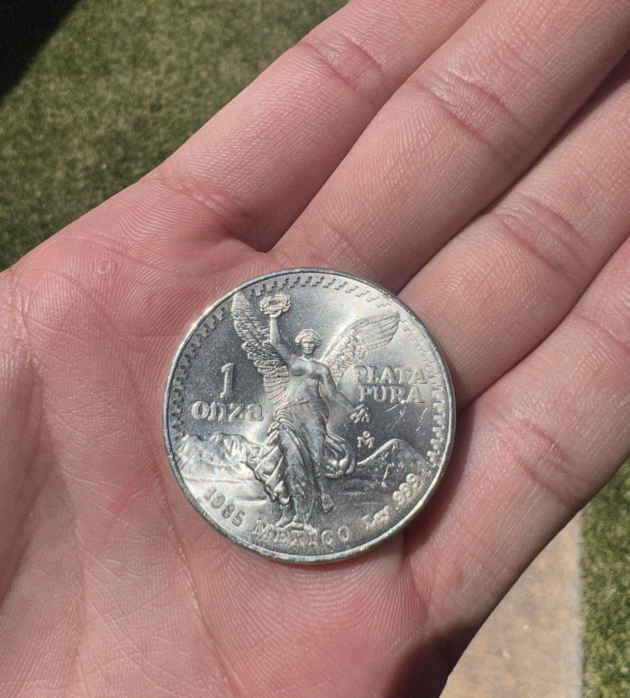 Pure .999 silver original Centenario Coin only NO Bezel