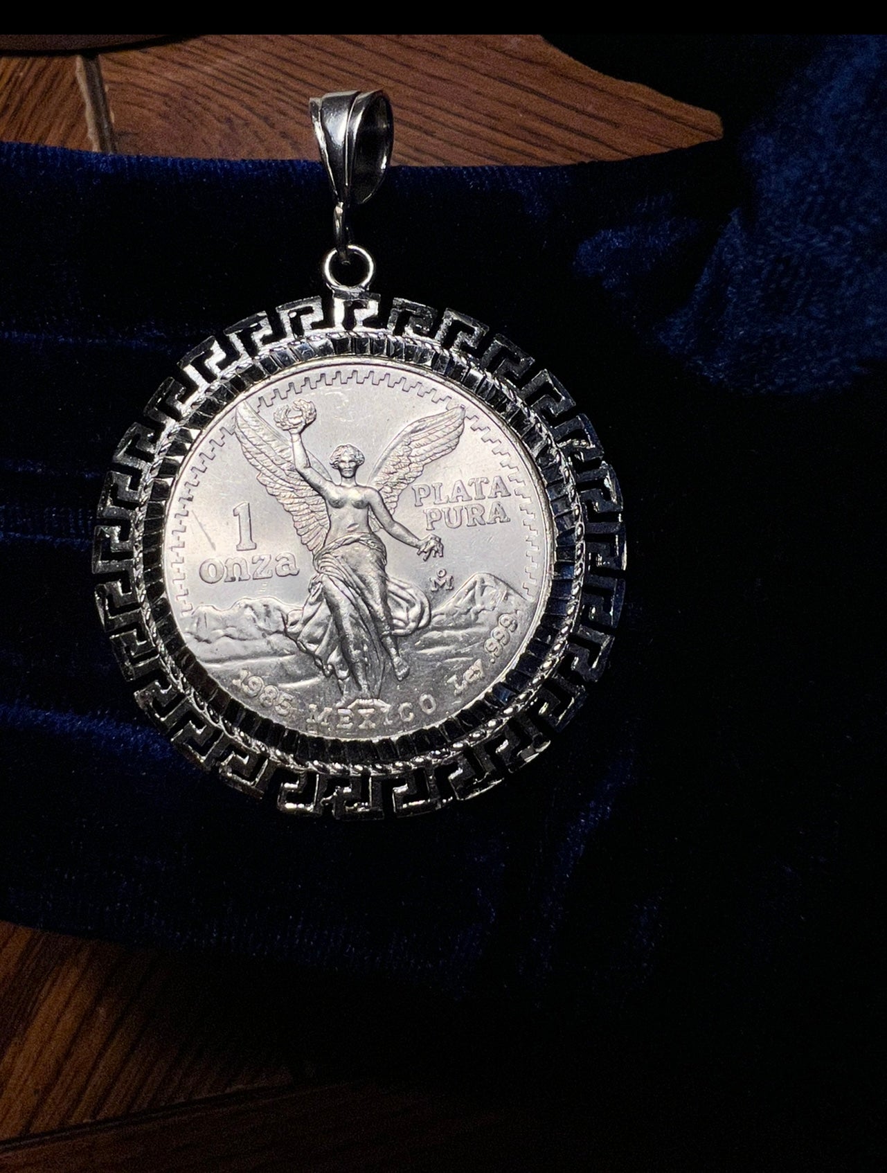 Real silver Centenario open Versace Style Bezelš„¶