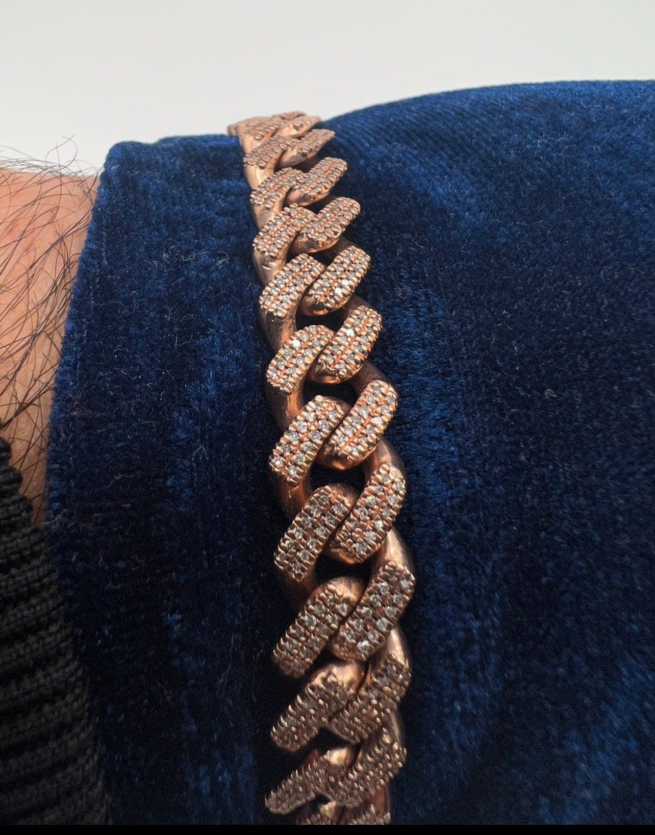 10k Rose Gold Real Natural Diamond Bracelet!!