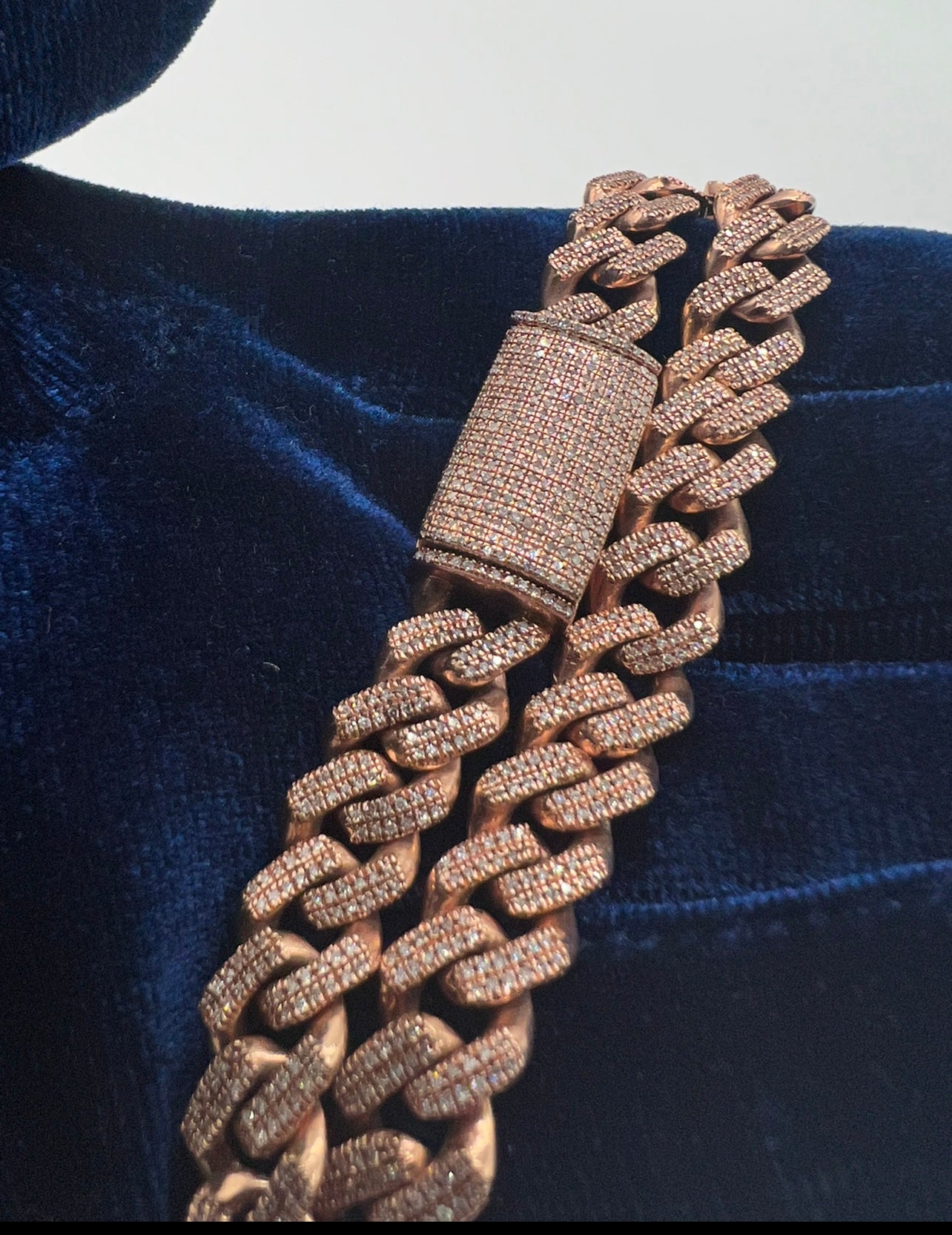 10k Rose Gold Real Natural Diamond Bracelet!!