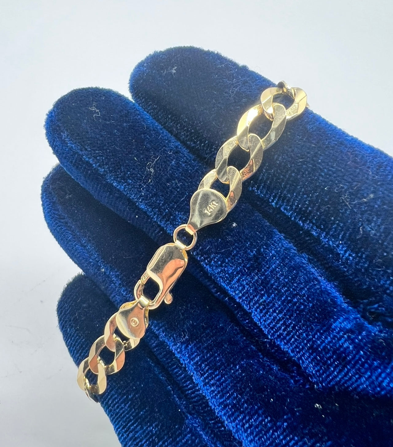 14k Real Gold Cuban Bracelet Solid Gold