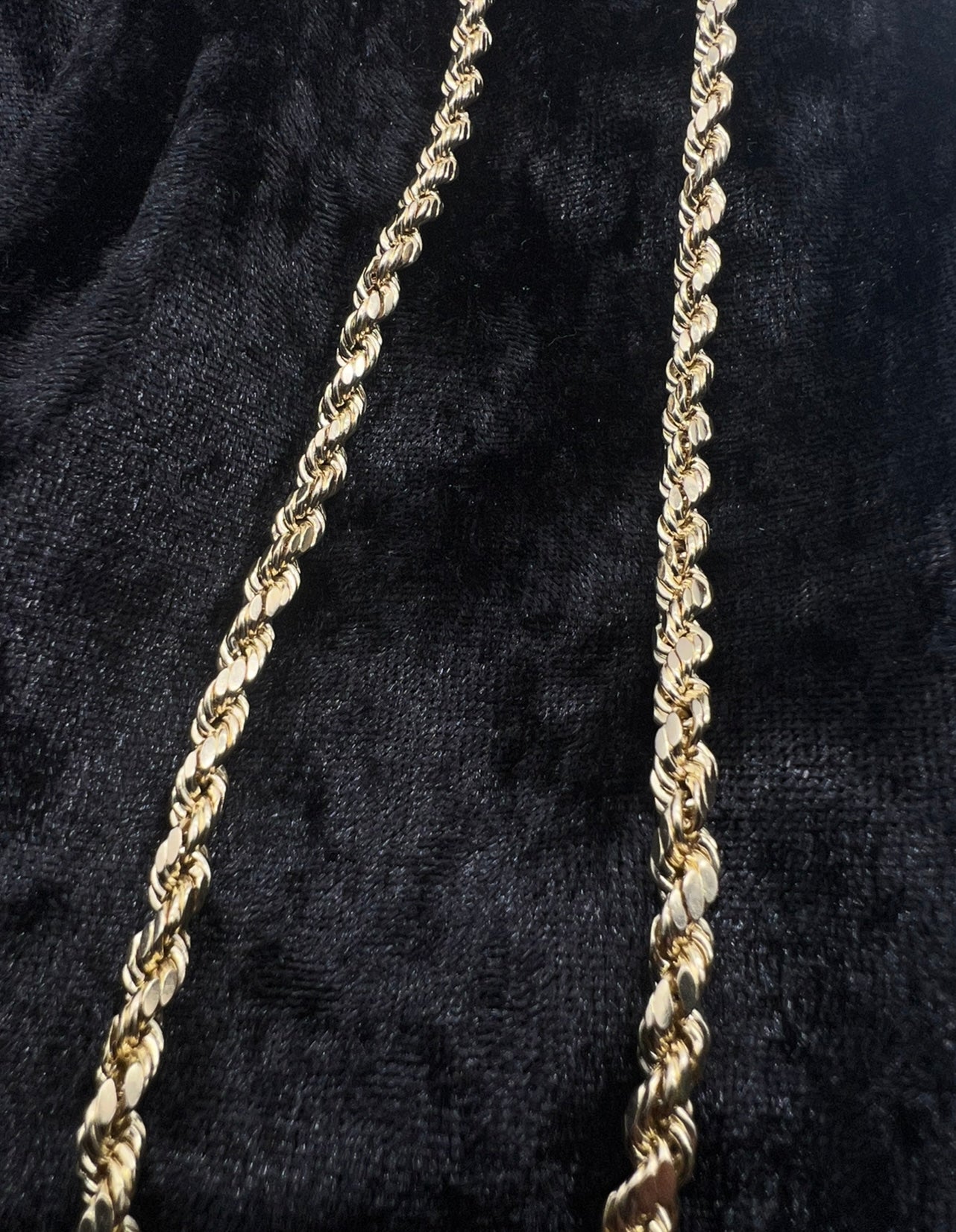 4mm 24inch Rope Chain 14k Real Gold