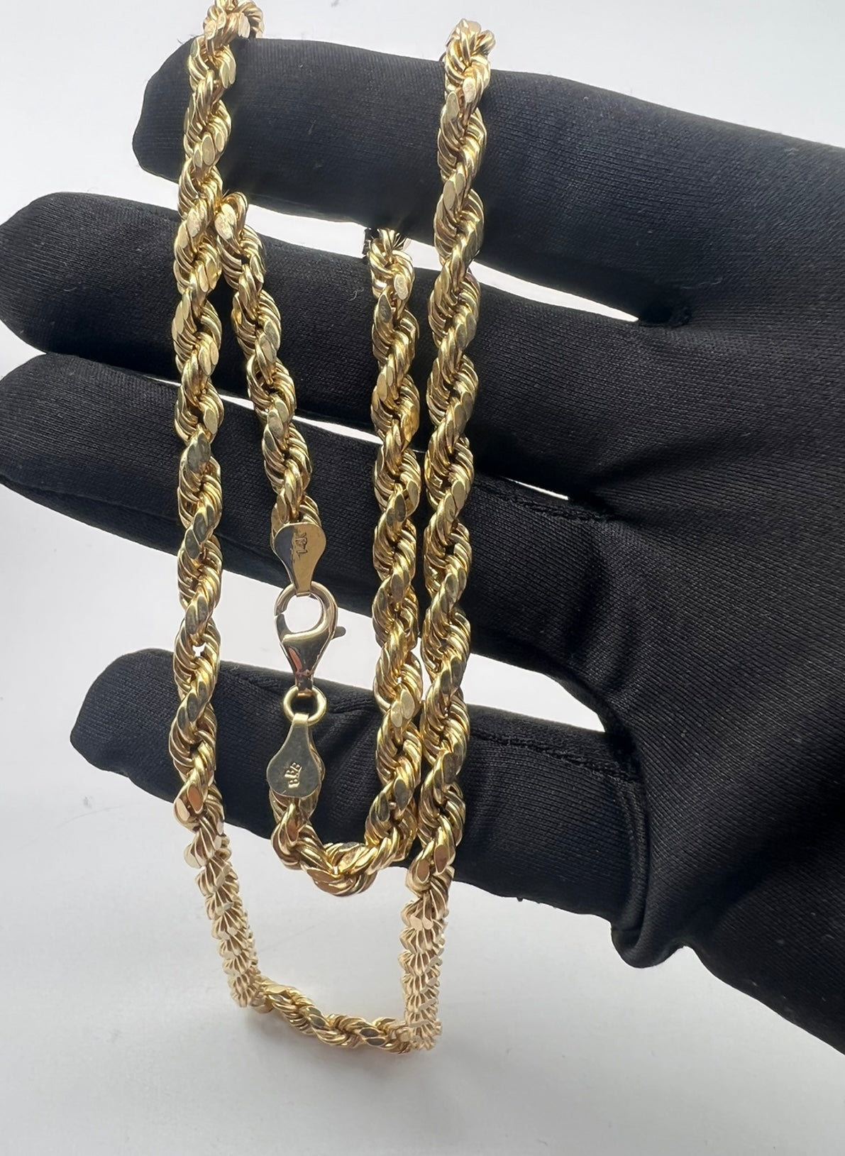 6mm 14k Real gold Rope Chain