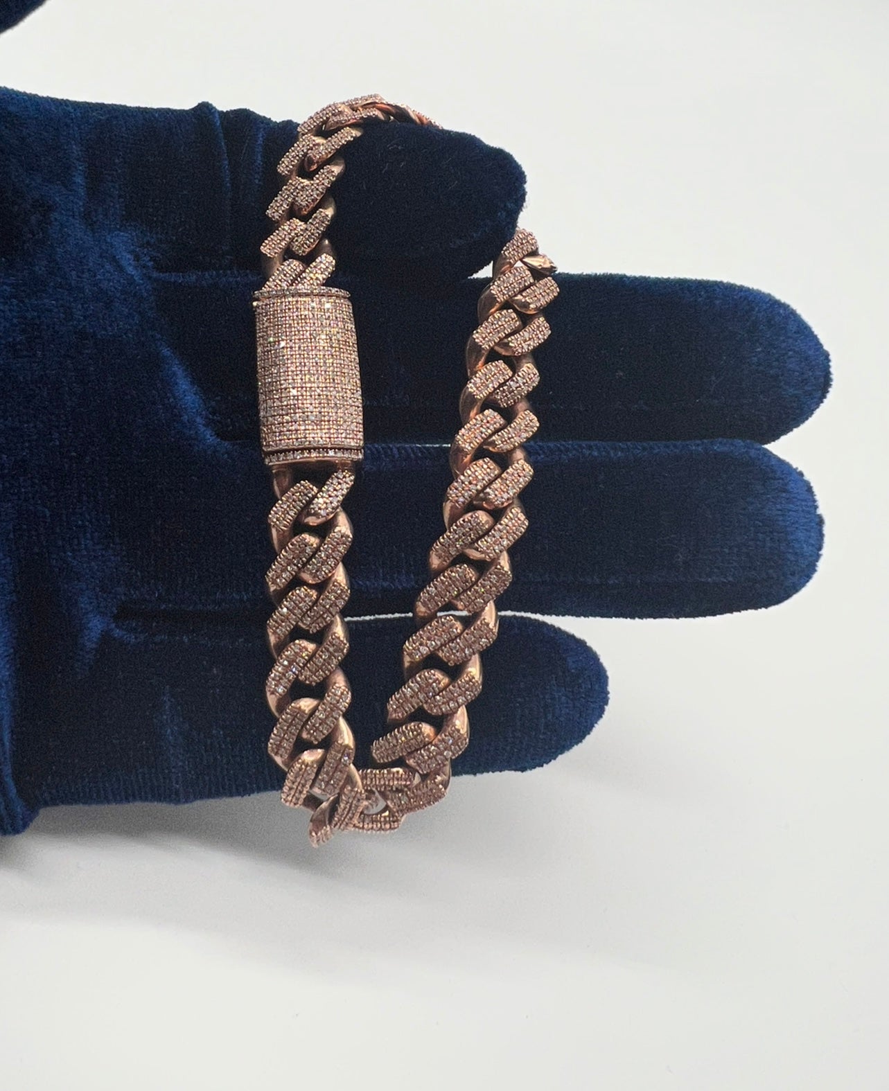 10k Rose Gold Real Natural Diamond Bracelet!!