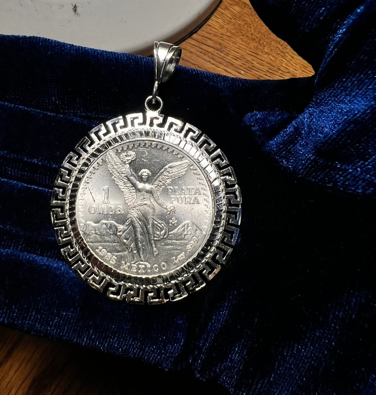Real silver Centenario open Versace Style Bezelš„¶