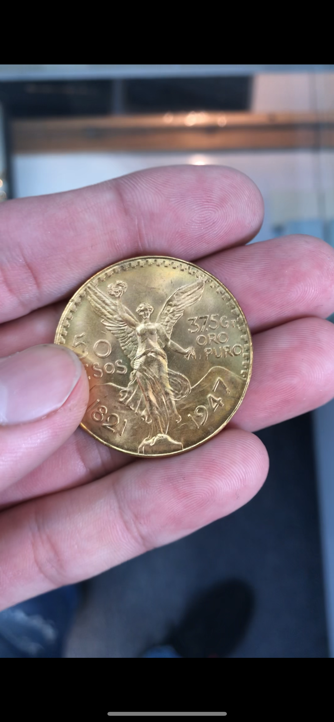 Centenario 22k Original Coin with Bezel Only! Not Including Chain!