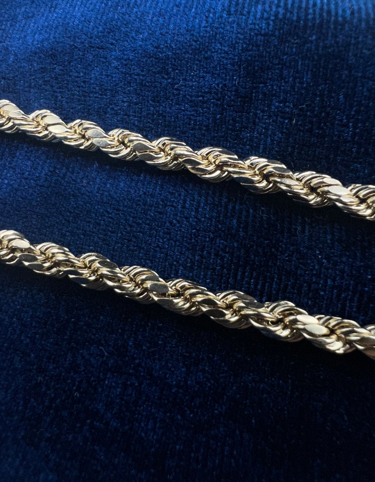 4mm 24inch Rope Chain 14k Real Gold