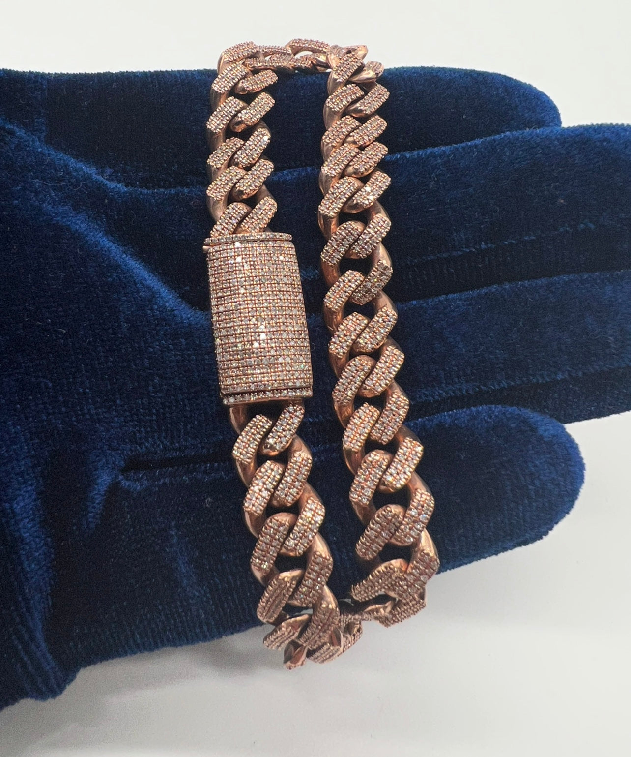 10k Rose Gold Real Natural Diamond Bracelet!!