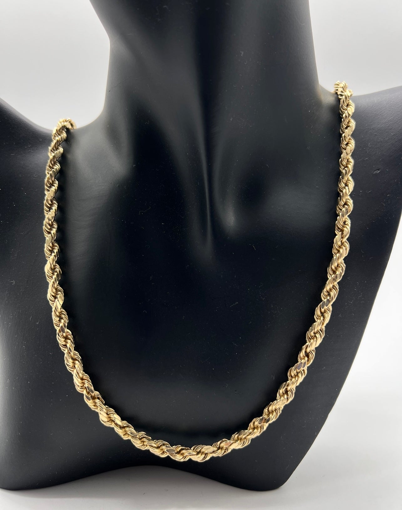 6mm 14k Real gold Rope Chain – LaModaJewelry