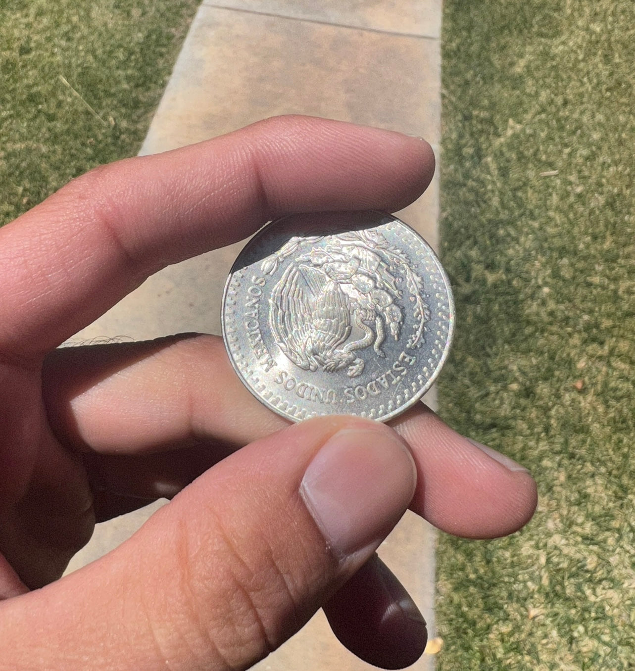 Pure .999 silver original Centenario Coin only NO Bezel