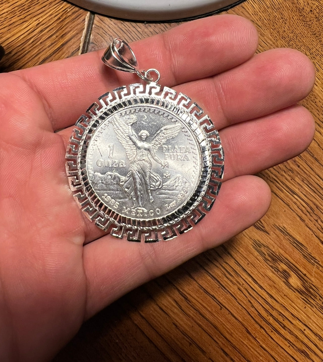 Real silver Centenario open Versace Style Bezelš„¶