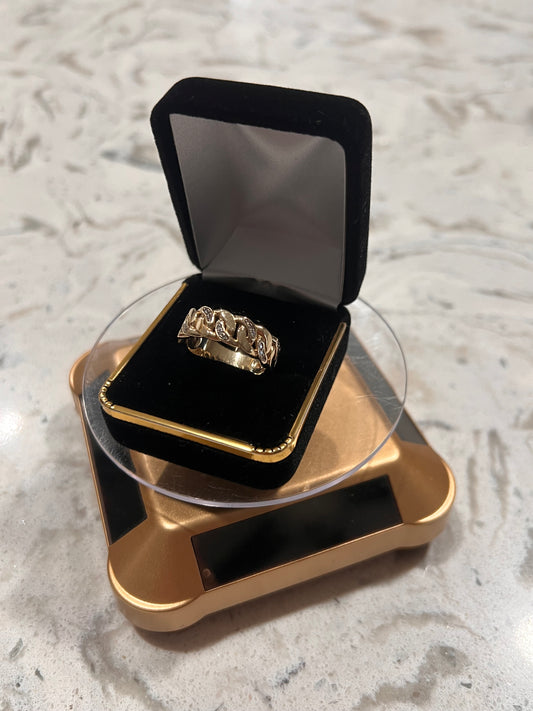 10k real diamond cuban link ring