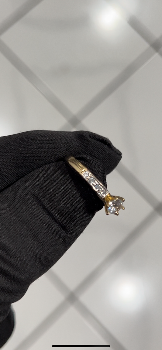 14k real gold promise ring
