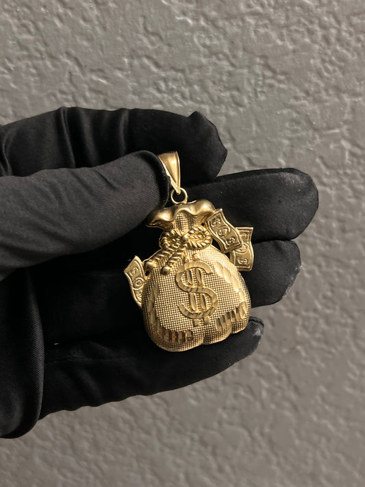 10k real gold large money bag