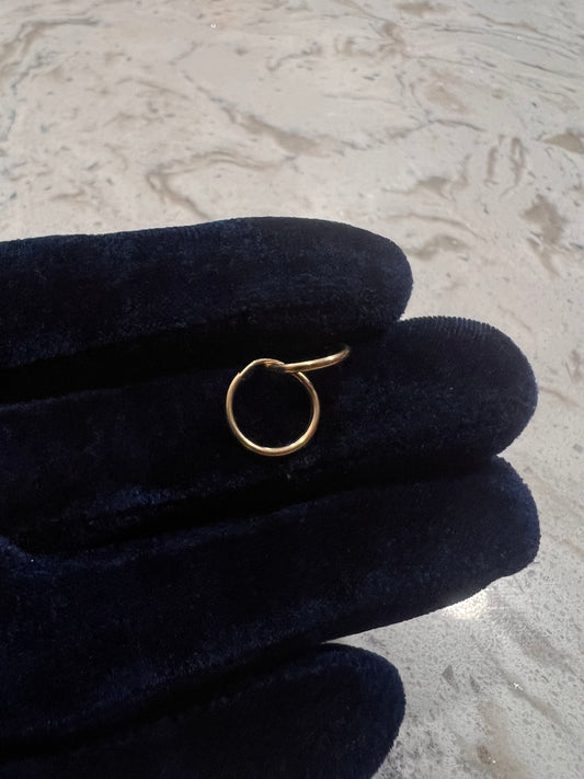 Small tiny hoops 14k real gold
